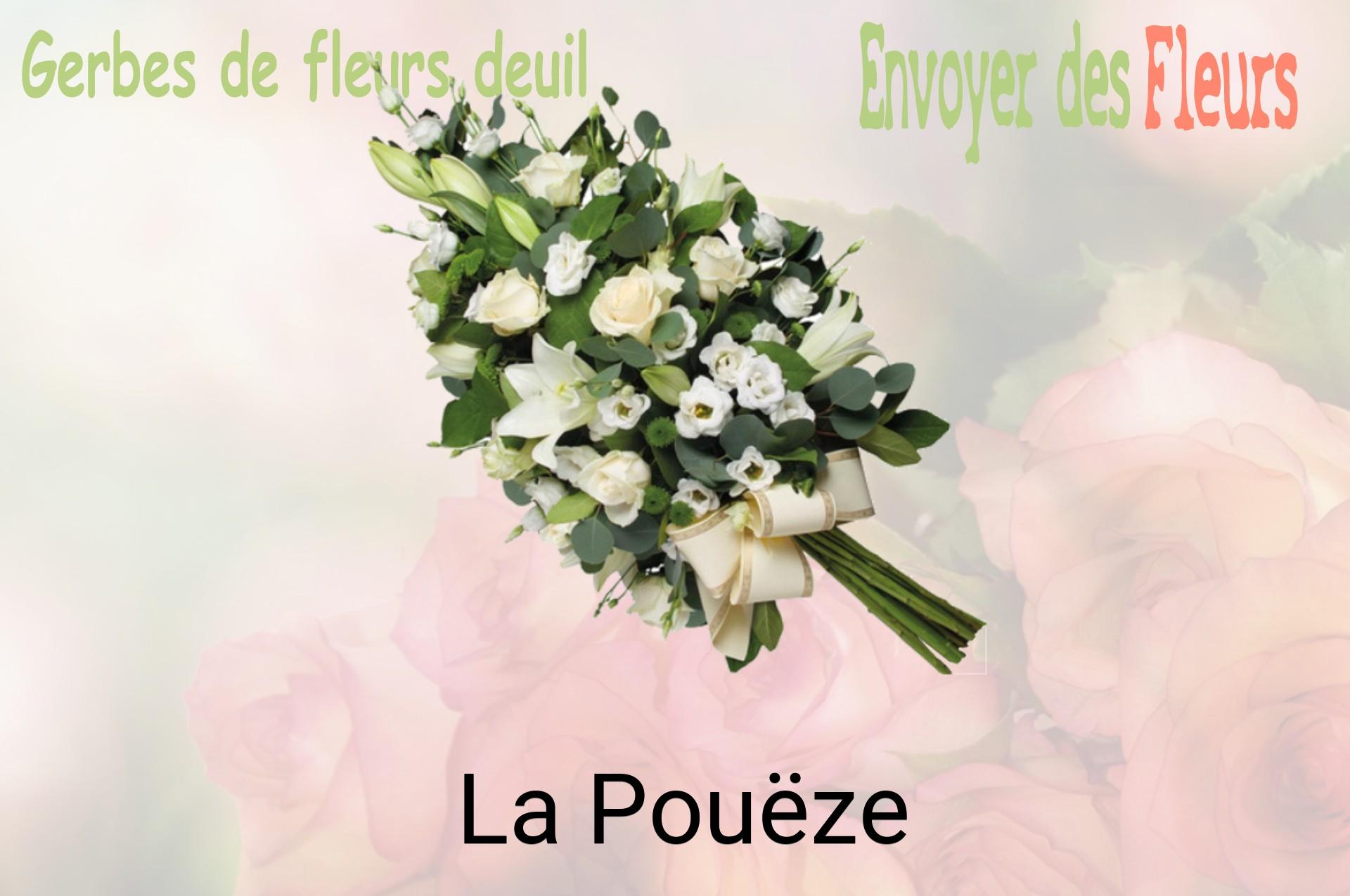 Gerbe de fleurs de deuil livrée à La Pouëze